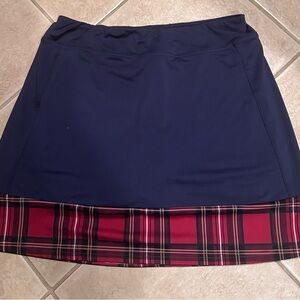 Stylish Plaid SKORT in Navy and Red